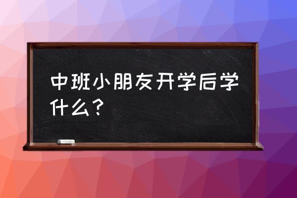 幼儿园大班怎么跟孩子讲单数双数 中班小朋友开学后学什么？