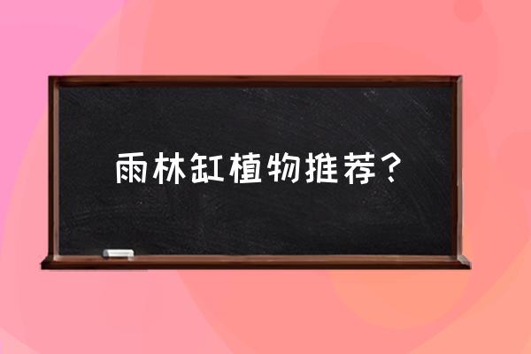 卷柏可以一直泡在水里吗 雨林缸植物推荐？