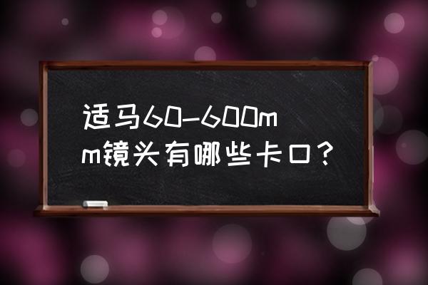 单反相机镜头卡口 适马60-600mm镜头有哪些卡口? 单反相机镜头卡口 适马60-600mm镜头有哪些卡口?
