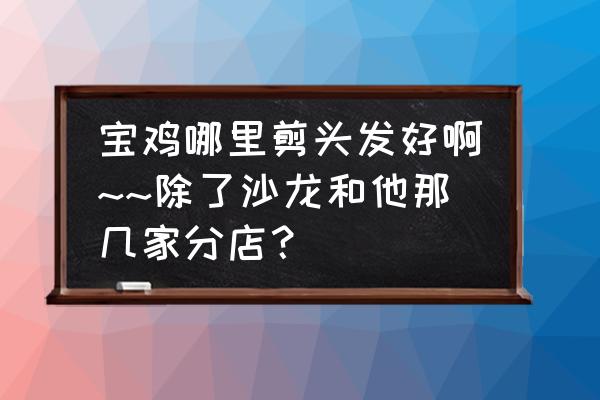 宝鸡市哪里剪短发比较好 宝鸡哪里剪头发好啊~~除了沙龙和他那几家分店? 宝鸡市哪里剪短发比较好 宝鸡哪里剪头发好啊~~除了沙龙和他那几家分店?