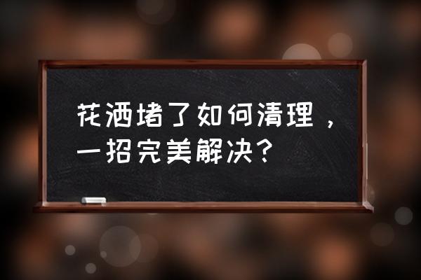 花洒喷头堵塞除垢小窍门 花洒堵了如何清理，一招完美解决？