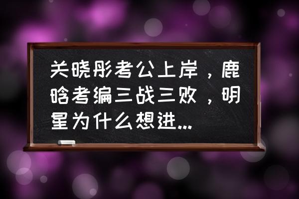 荣耀全明星怎么获得光环和称号 关晓彤考公上岸，鹿晗考编三战三败，明星为什么想进编制内？