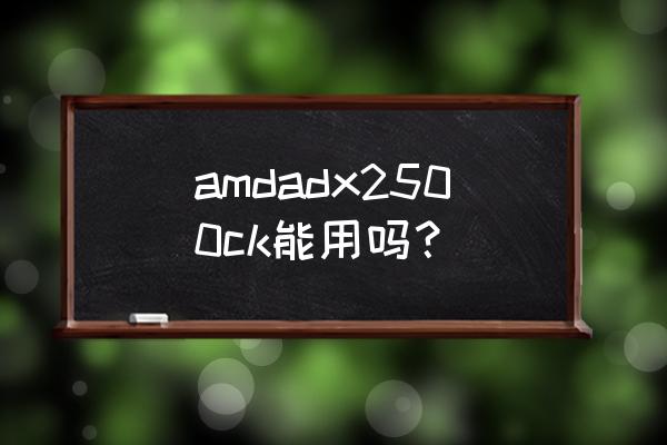 adx 2500 ck 23 gm是哪年生产的 amdadx2500ck能用吗？