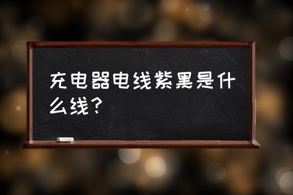 摩托车充电器黑色线是什么样的 充电器电线紫黑是什么线? 摩托车充电器黑色线是什么样的 充电器电线紫黑是什么线?