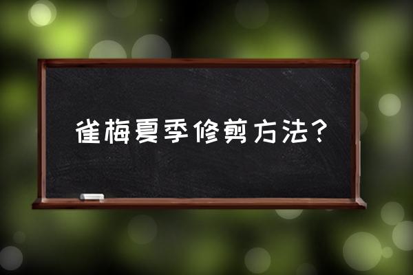 雀梅怎样培育一级枝 雀梅夏季修剪方法? 雀梅怎样培育一级枝 雀梅夏季修剪方法?