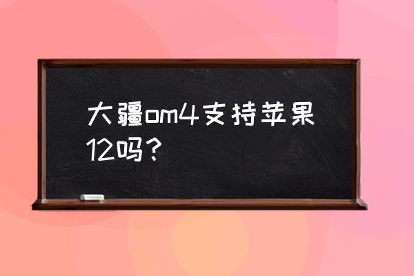怎么样用大疆手机稳定器 大疆om4支持苹果12吗？