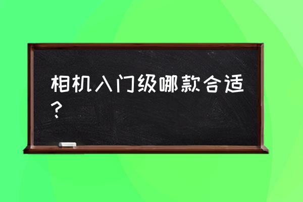 摄影刚入门什么相机合适用 相机入门级哪款合适？