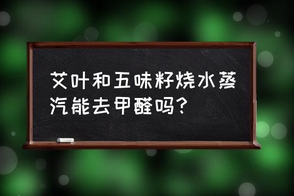 艾叶燃烧可以去甲醛吗 艾叶和五味籽烧水蒸汽能去甲醛吗? 艾叶燃烧可以去甲醛吗 艾叶和五味籽烧水蒸汽能去甲醛吗?