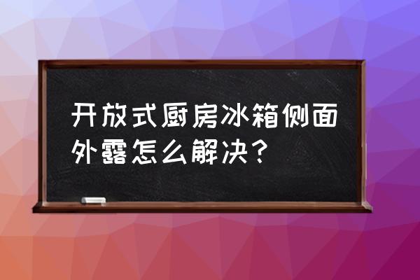 一次解决开放式厨房的三大问题 开放式厨房冰箱侧面外露怎么解决？