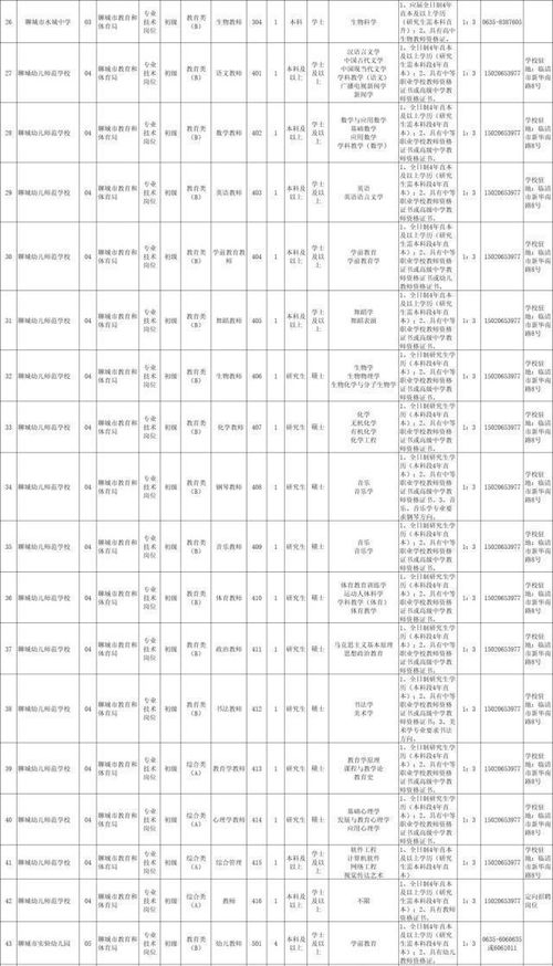 聊城市人事考试信息网的栏目设置