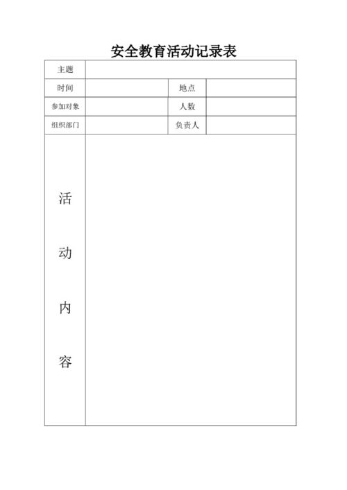 安全教育活动记录内容是什么?