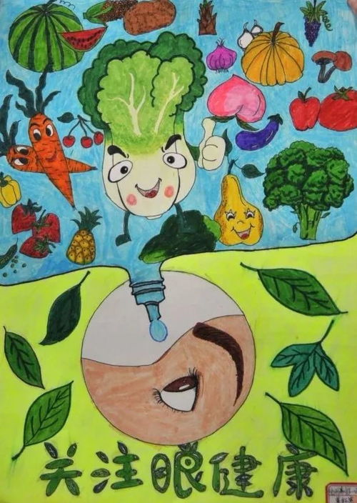 爱眼护眼绘画作品
