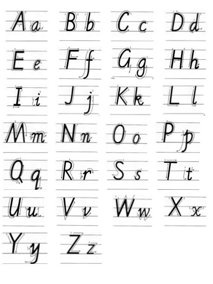 26个英文字母格式，26个英文字母格式写法
