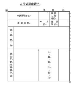 工作岗位调动申请书