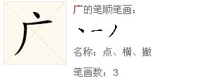 广字笔画顺序