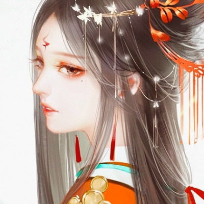 求红衣古风女生头像,动漫的那种