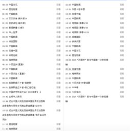 央视四套节目表，央视一套节目表