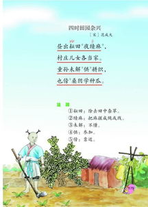 四时田园杂兴怎么读