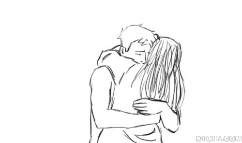 拥抱简笔画，拥抱简笔画适合幼儿园