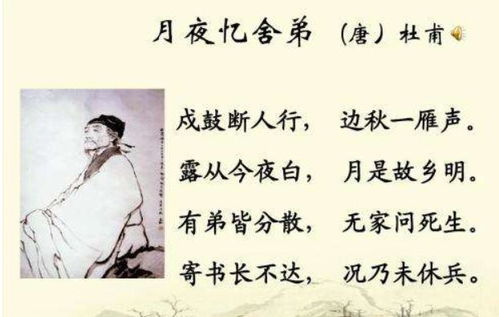 《月夜忆舍弟》古诗原文和赏析