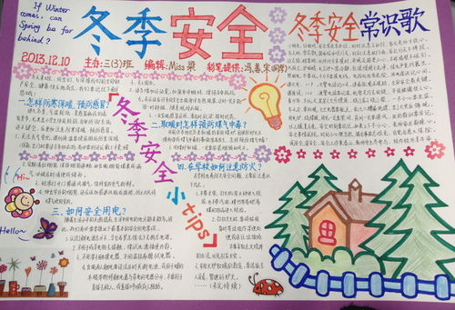 冬季消防安全手抄报素材