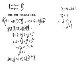 二元一次方程的解法公式法，二元一次方程的解法公式法计算题