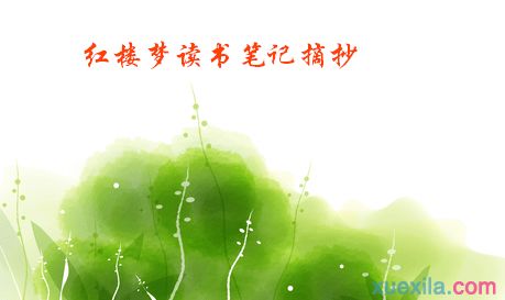 红楼梦读书笔记摘抄加赏析，红楼梦读书笔记摘抄好词好句