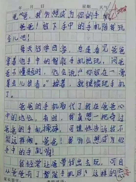 爸爸的手四年级作文
