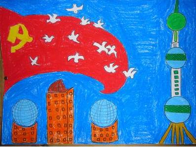 建国七十周年主题画，建国七十周71周年画