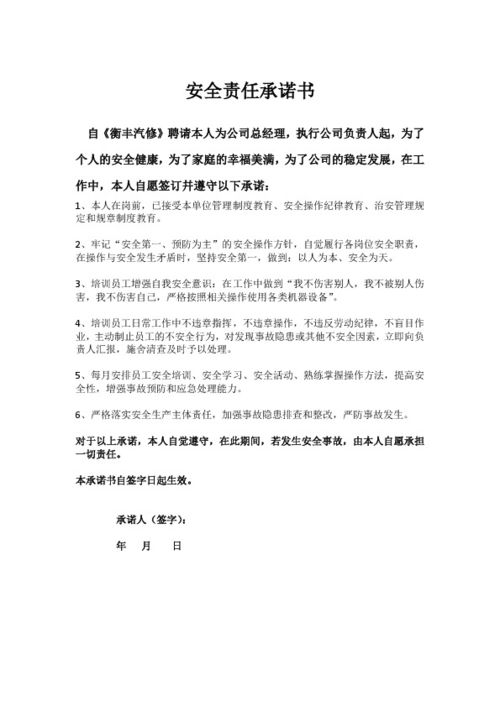 个人安全责任承诺书，学校个人安全责任承诺书