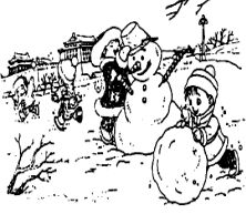 看图写话冬天堆雪人打雪仗怎么写的?