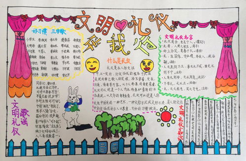 文明礼仪画简单又漂亮，文明礼仪画简单又漂亮一年级