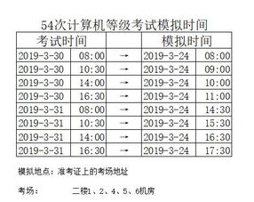 全国计算机等级考试时间