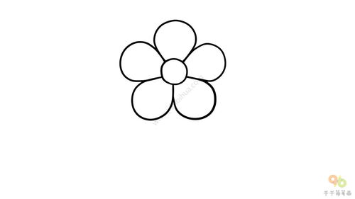 花的简笔画，蛇床花的简笔画