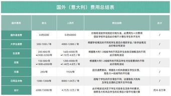 意大利留学费用一年多少人民币