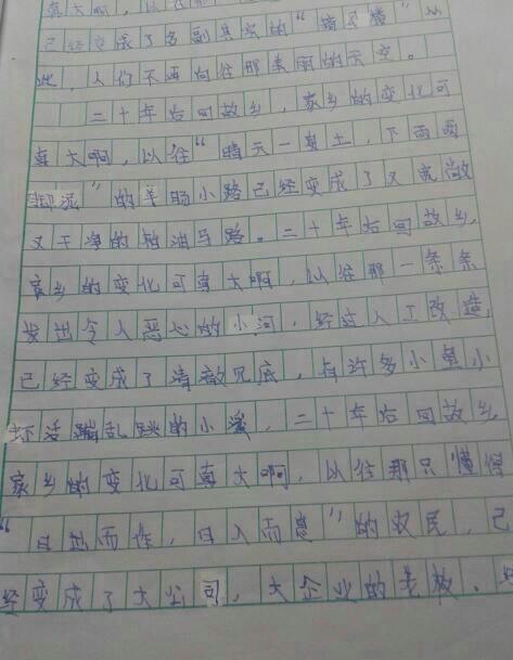 家乡的变化作文