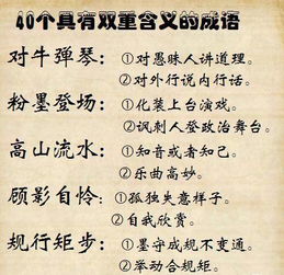 一什么双成语有哪些