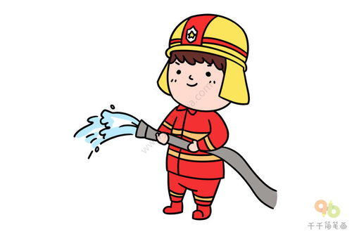 消防员画，消防员画画作品