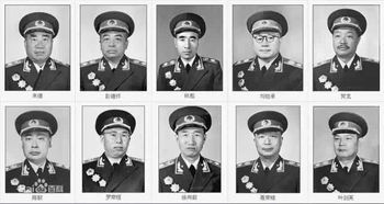 中国十大元帅有哪些?