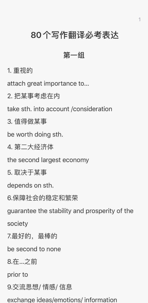 2022年英语六级翻译