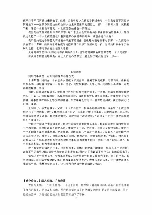 中考满分作文记叙文