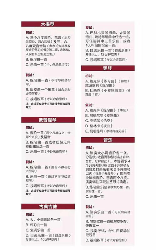 考音乐学院需要准备什么