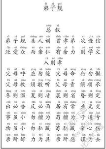 弟子规全文带拼音