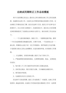 转正工作总结