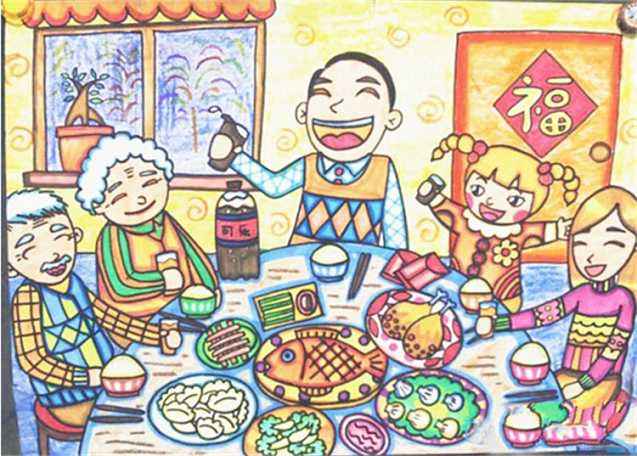 过春节的画怎么画