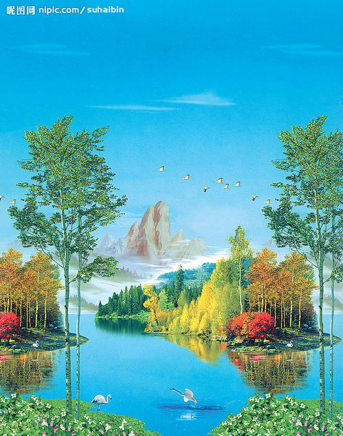 大自然风景画，大自然风景画简单好看