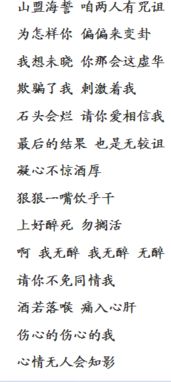 酒梦谐音歌词是什么?