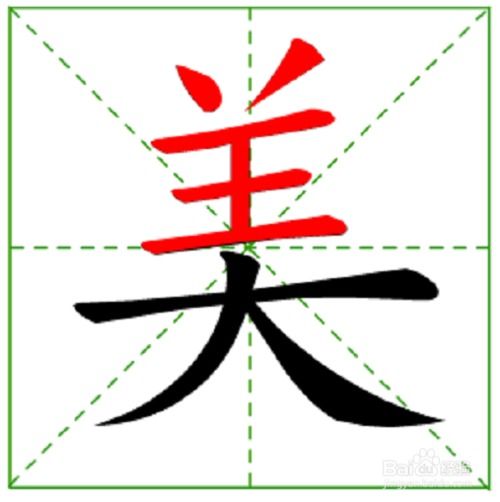 美的笔画顺序，美的笔画顺序正确写法图