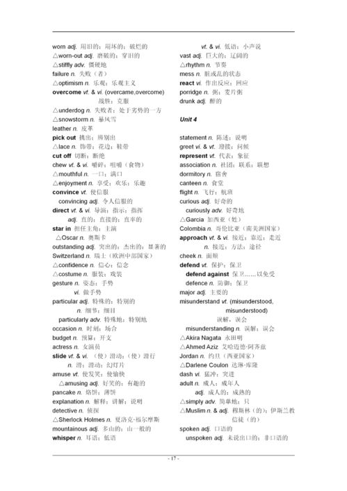 人教版高中英语单词汇总表