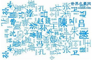 百家姓排名表完整版
